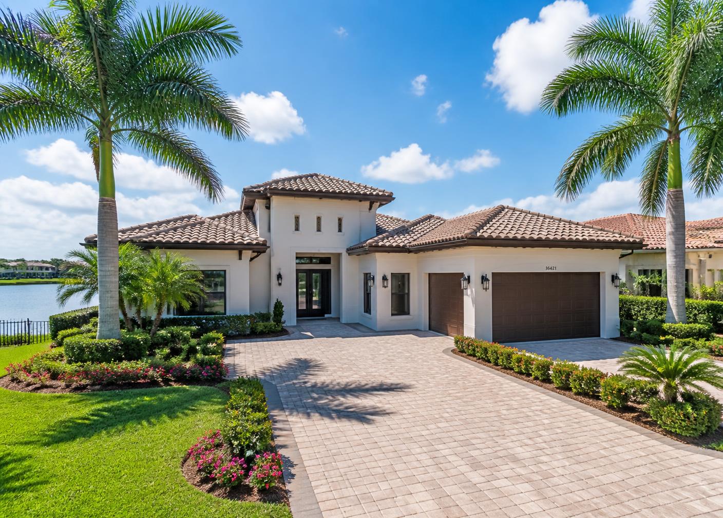 Exterior of a gated Corkscrew corridor home prepared for a seasonal owner's arrival
